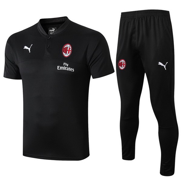 Polo AC Milan Conjunto Completo 2019-20 Negro